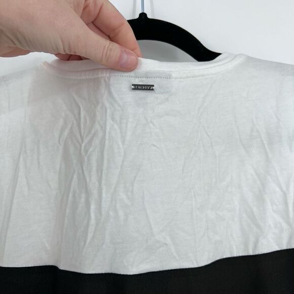 NWT DKNY Mixed-Media Midi Dress medium Lace Colorblock black white party - Picture 9 of 16